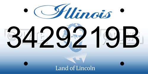 3429219B Illinois License Plate