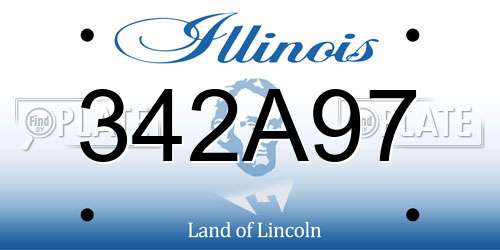 342A97 Illinois License Plate