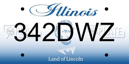 342DWZ Illinois License Plate