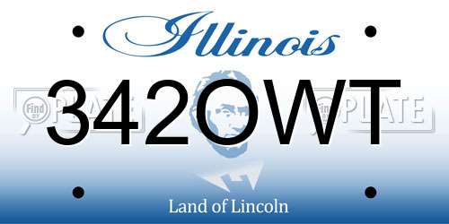 342OWT Illinois License Plate