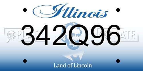 342Q96 Illinois License Plate