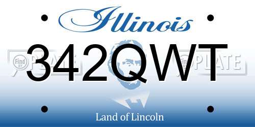 342QWT Illinois License Plate