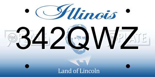 342QWZ Illinois License Plate