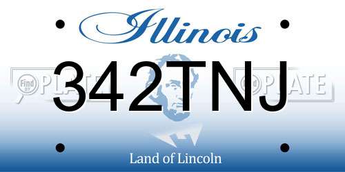 342TNJ Illinois License Plate