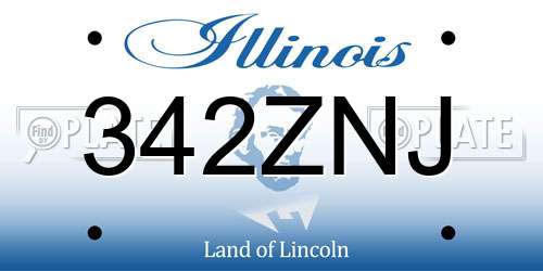 342ZNJ Illinois License Plate