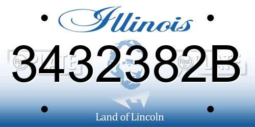 3432382B Illinois License Plate