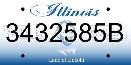 3432585B Illinois License Plate