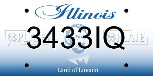 3433IQ Illinois License Plate