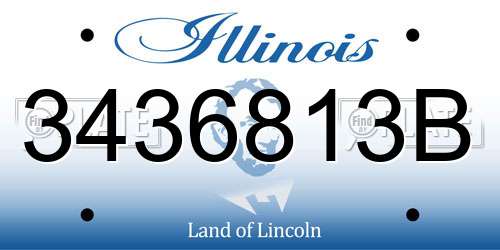 3436813B Illinois License Plate