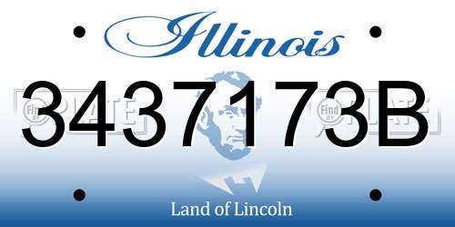 3437173B Illinois License Plate