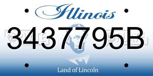 3437795B Illinois License Plate