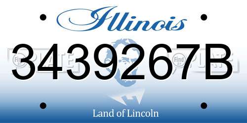 3439267B Illinois License Plate