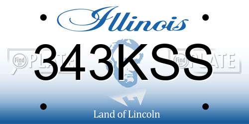 343KSS Illinois License Plate