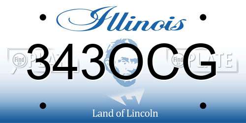 343OCG Illinois License Plate