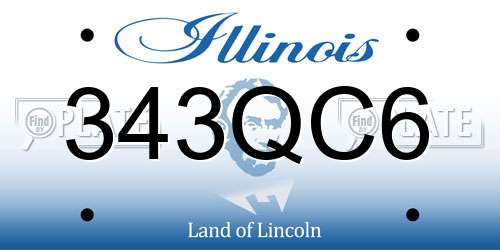343QC6 Illinois License Plate