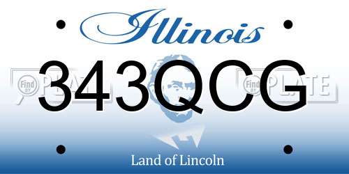 343QCG Illinois License Plate