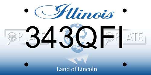 343QFI Illinois License Plate