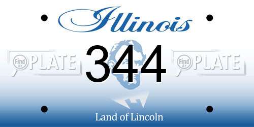 344 Illinois License Plate