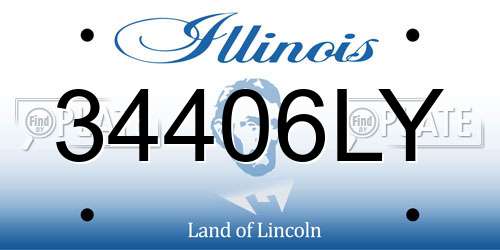 34406LY Illinois License Plate