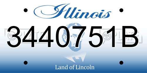 3440751B Illinois License Plate