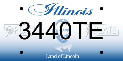 3440TE Illinois License Plate