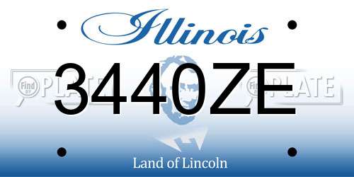 3440ZE Illinois License Plate