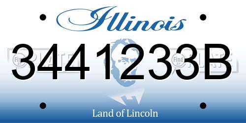 3441233B Illinois License Plate