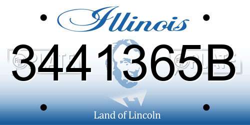 3441365B Illinois License Plate