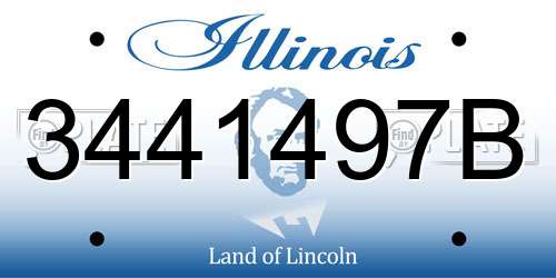 3441497B Illinois License Plate