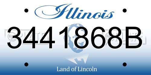 3441868B Illinois License Plate