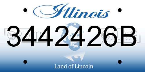 3442426B Illinois License Plate