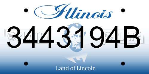 3443194B Illinois License Plate