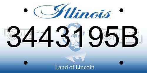 3443195B Illinois License Plate