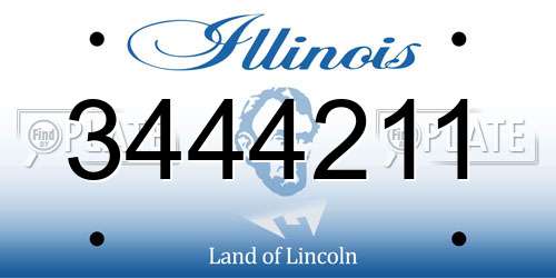 3444211 Illinois License Plate