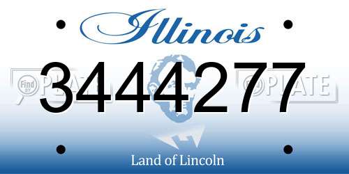 3444277 Illinois License Plate
