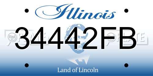 34442FB Illinois License Plate