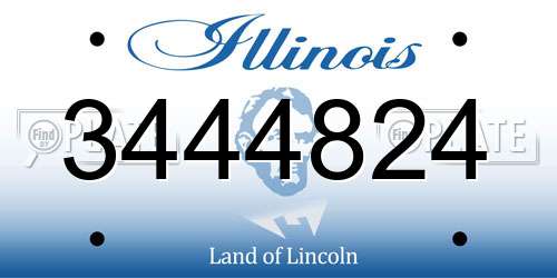 3444824 Illinois License Plate