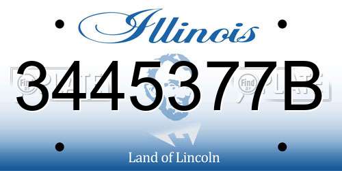 3445377B Illinois License Plate