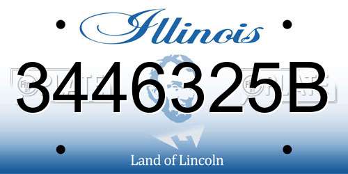 3446325B Illinois License Plate