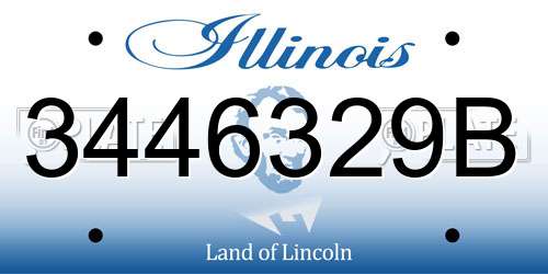 3446329B Illinois License Plate