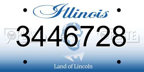 3446728 Illinois License Plate