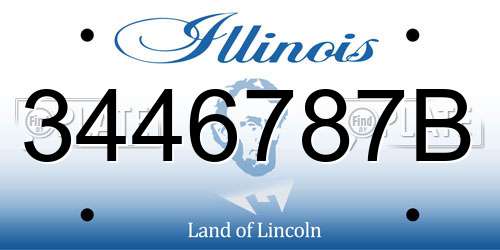 3446787B Illinois License Plate