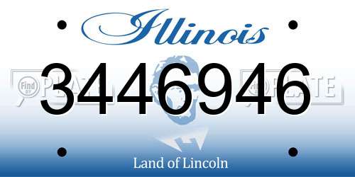 3446946 Illinois License Plate