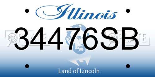 34476SB Illinois License Plate