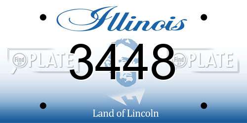 3448 Illinois License Plate