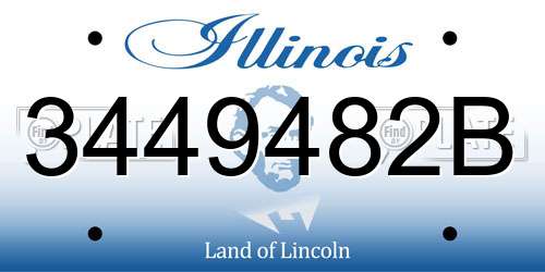 3449482B Illinois License Plate