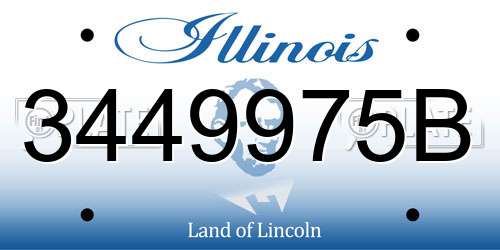 3449975B Illinois License Plate