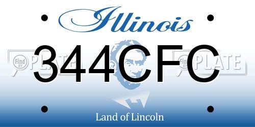 344CFC Illinois License Plate