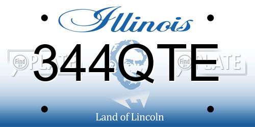 344QTE Illinois License Plate