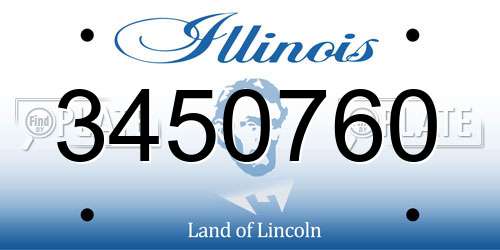 3450760 Illinois License Plate